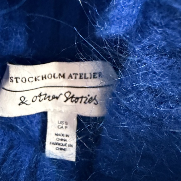 & Other Stories Blue Knit Turtle Neck Sweater in sz. S - Picture 9 of 12